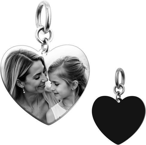 Personalized Photo Charm and Message Engraving Pendant For European Charm Bracelet Mother's Day Gift for Mom in Saudi Arabia