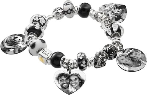 Personalized Photo Charm and Message Engraving Pendant For European Charm Bracelet Mother's Day Gift for Mom in Saudi Arabia