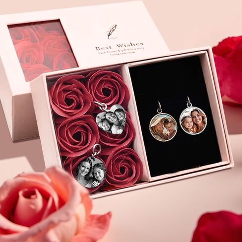 Personalized Photo Charm and Message Engraving Pendant For European Charm Bracelet Mother's Day Gift for Mom in Saudi Arabia
