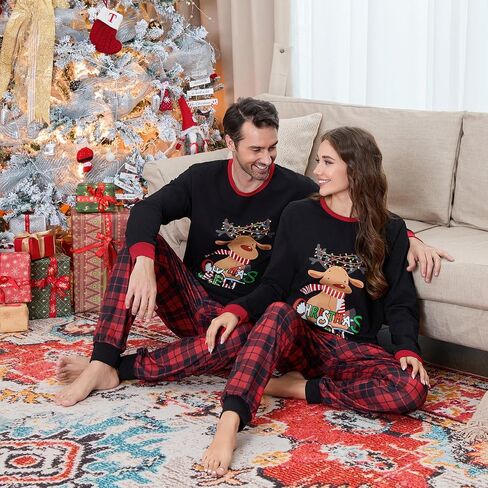 Christmas Pajamas for Family Matching Family Christmas Pajamas Set PJS Holiday Xmas Family Jammies Sleepwear in Saudi Arabia