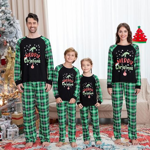 Christmas Pajamas for Family Matching Family Christmas Pajamas Set PJS Holiday Xmas Family Jammies Sleepwear in Saudi Arabia
