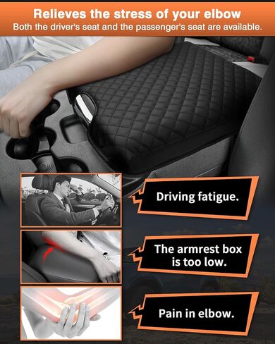 Center Console Cover for 2013-2018 Ram 1500 & 2013-2024 Ram 2500/3500/1500 Classic Accessories Armrest Cover Cushion Pad for Jump Seat Console Leather Armrest Seat Box Console Lid Protector in Saudi Arabia