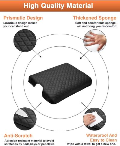 Center Console Cover for 2013-2018 Ram 1500 & 2013-2024 Ram 2500/3500/1500 Classic Accessories Armrest Cover Cushion Pad for Jump Seat Console Leather Armrest Seat Box Console Lid Protector in Saudi Arabia
