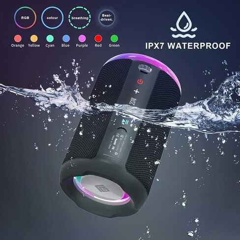 Bluetooth Speaker, Portable Bluetooth Speakers with LED Light for Outdoor in Saudi Arabia