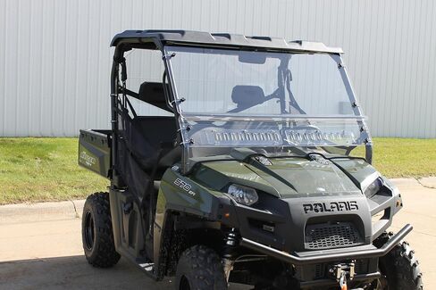 Polaris Ranger 570 الحجم الكامل Cage 2016-2025 Max -Flo Ventshield - Pollecarbonate Clear (PC) ، 0.22 بوصة - أمامية وخلفية - UTV in Saudi Arabia