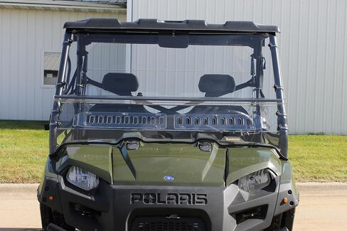 Polaris Ranger 570 الحجم الكامل Cage 2016-2025 Max -Flo Ventshield - Pollecarbonate Clear (PC) ، 0.22 بوصة - أمامية وخلفية - UTV in Saudi Arabia