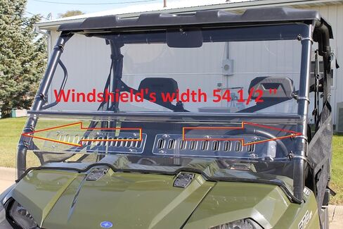 Polaris Ranger 570 الحجم الكامل Cage 2016-2025 Max -Flo Ventshield - Pollecarbonate Clear (PC) ، 0.22 بوصة - أمامية وخلفية - UTV in Saudi Arabia