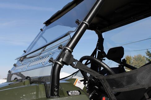 Polaris Ranger 570 الحجم الكامل Cage 2016-2025 Max -Flo Ventshield - Pollecarbonate Clear (PC) ، 0.22 بوصة - أمامية وخلفية - UTV in Saudi Arabia