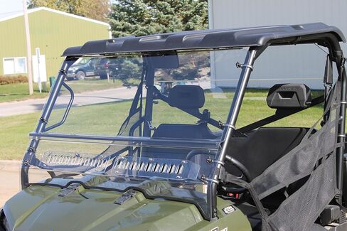 Polaris Ranger 570 الحجم الكامل Cage 2016-2025 Max -Flo Ventshield - Pollecarbonate Clear (PC) ، 0.22 بوصة - أمامية وخلفية - UTV in Saudi Arabia