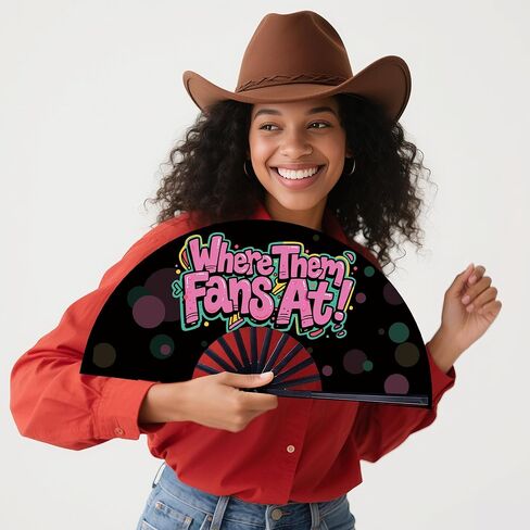 13 '' أحذية كبيرة على الأرض مروحة اليد ، حيث هم المشجعون في Clack Fans for Line Dancing ، معجبين محمولين من أجل Cowboy Church Rave Party Decoration 26 '(Style 2) in Kuwait