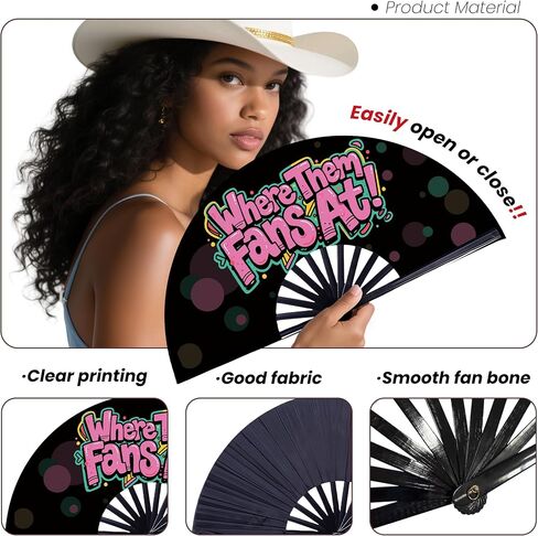 13 '' أحذية كبيرة على الأرض مروحة اليد ، حيث هم المشجعون في Clack Fans for Line Dancing ، معجبين محمولين من أجل Cowboy Church Rave Party Decoration 26 '(Style 2) in Kuwait