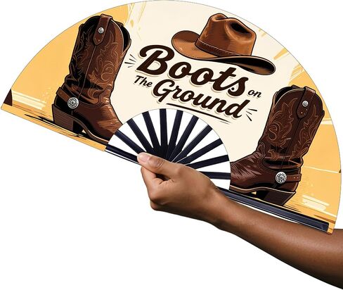 13 '' أحذية كبيرة على الأرض مروحة اليد ، حيث هم المشجعون في Clack Fans for Line Dancing ، معجبين محمولين من أجل Cowboy Church Rave Party Decoration 26 '(Style 2) in Kuwait