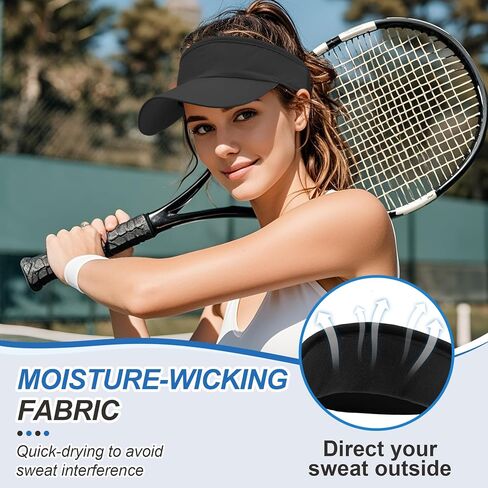 Sport Sun Visor for Men Women, Lightweight Adjustable Cooling Stretchy Visor Hat for Running, Tennis, Golf in Saudi Arabia