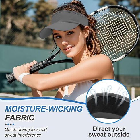 Sport Sun Visor for Men Women, Lightweight Adjustable Cooling Stretchy Visor Hat for Running, Tennis, Golf in Saudi Arabia