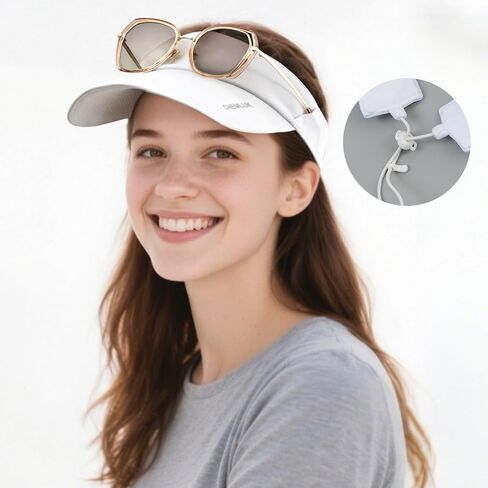 Sun Visors for Women Uv Protection Mens Sun Hat Packable Cooling Hats Sport Sun Visor for Golf, Running, Tennis, Pickleball in Kuwait