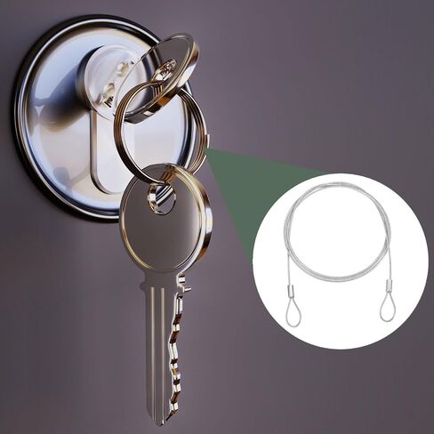 4 قطع من أقفال كابل الأمان من YOKIVE، حبال أسلاك أمان من الفولاذ المقاوم للصدأ مع حلقة مزدوجة | رائعة لأسوار أبواب المنازل (أسود، 3.3=أقدام، قطر 2 مم) in Saudi Arabia