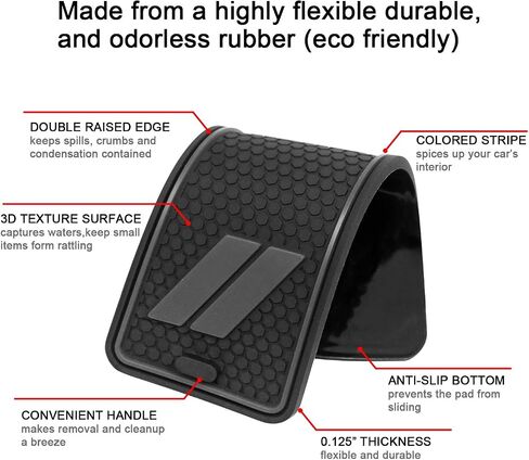 Fits Dodge Charger Accessories 2015-2023, Cup Holder Insert Center Console Shifter Liner Trim Interior Door Pocket Mats Pad (6pcs Set,Red Trim) in Kuwait