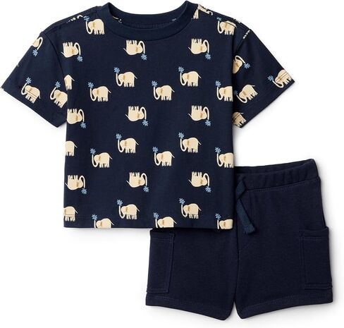 Amazon Essentials x Sofia Grainge Babies, Toddlers, and Boys' T-Shirt and Short Play Set, Multipacks in Kuwait