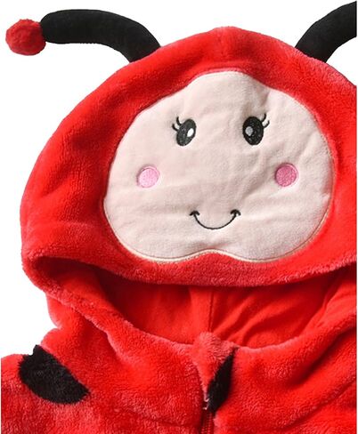 Infant Boy Girl Ladybug Romper Hooded Long Sleeve Fleece Bee Jumpsuit Newborn Baby Halloween Costume Animal Clothes in Kuwait