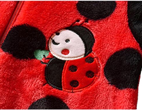 Infant Boy Girl Ladybug Romper Hooded Long Sleeve Fleece Bee Jumpsuit Newborn Baby Halloween Costume Animal Clothes in Kuwait