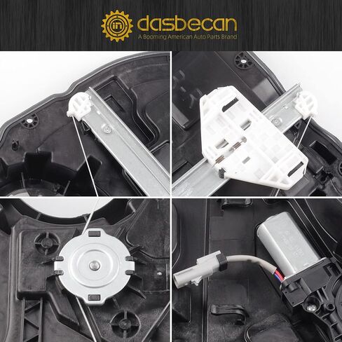 Dasbecan الخلفية الخلفية الجانبية الجانبية منظم النافذة مع تجميع المحرك متوافق مع دودج RAM 1500 بيك اب 2009-2020 استبدال# 68045170AA 68045170AB 68045170AC in Saudi Arabia