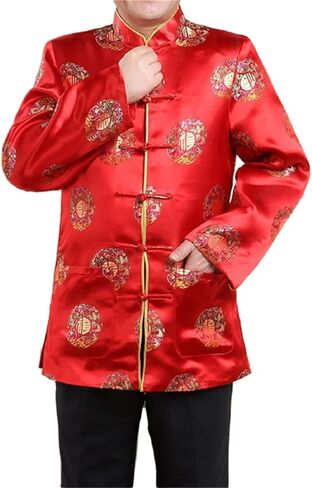 Tang Suit Chinese Traditional Clothing Men's Chinese Style Retro Jacket Coat in Kuwait