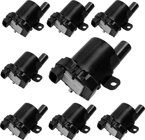 HQPASFY UF262 Ignition Coils & Iridium Spark Plug & Wires Set of 8 Compatible with Chevy Avalanche Express Silverado 1500 2500 3500 GMC Savana Sierra Cadillac Buick Rapalce# D585 GN10119 in Kuwait