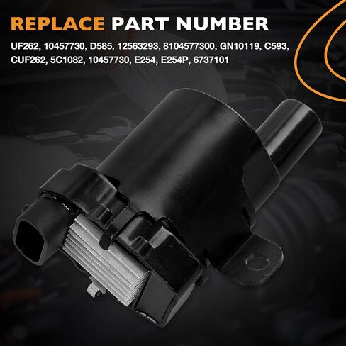 HQPASFY UF262 Ignition Coils & Iridium Spark Plug & Wires Set of 8 Compatible with Chevy Avalanche Express Silverado 1500 2500 3500 GMC Savana Sierra Cadillac Buick Rapalce# D585 GN10119 in Kuwait
