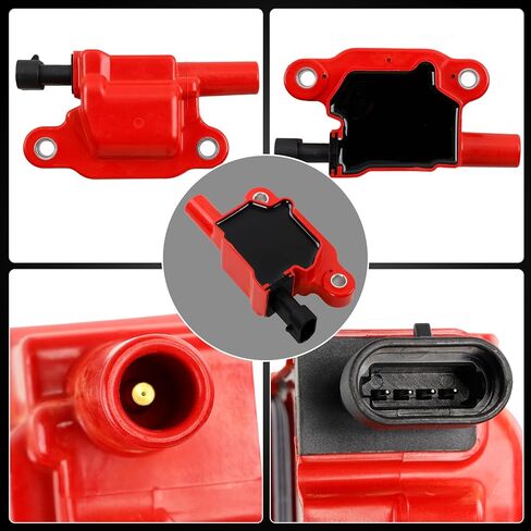 HQPASFY IGNITION COIL UF413 & IRIDIUM SPACK SLUP & WIRES مجموعة من 8 متوافقة مع Cadillac CTS Escalade Chevrolet Silverado Express 1500 2500 3500 GMC Sierra 4.8L 5.3L 6.0L RAPALCE# D510C in Kuwait