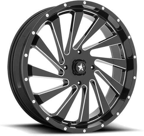 حزمة - 9 عناصر: MSA Blade 18 "عجلات طحن 33" BKT في 171 إطارات [4x137 نمط الترباس 12mmx1.25 مجموعة Lug Kit] in Kuwait