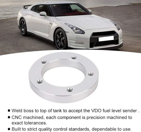 Fuel Sender Adapter, Alloy Weld On Female Fitting, Silver, Mechanical Switch, Push Button Actuator, Automatic in Saudi Arabia