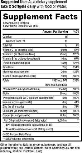 ProRenal+D with Omega-3 Fish Oil Kidney Multivitamin 90-Day Supply in Kuwait
