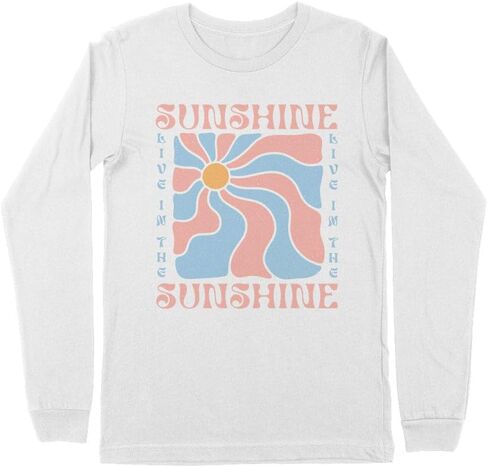 Retro Live in the Sunshine Kids Long Sleeve T-Shirt Youth in Kuwait