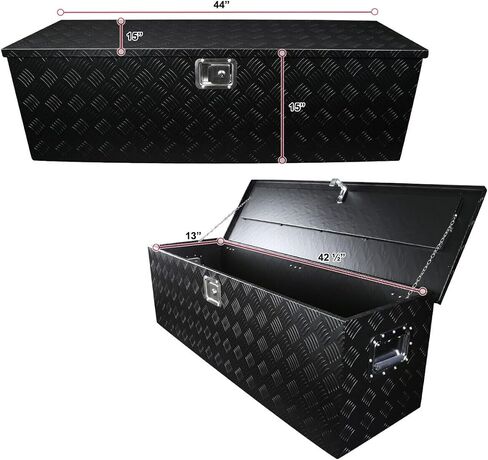 Tool Box 44" Heavy Duty Black Aluminum Truck Storage+Handle Rear for Lincoln for Navigator 1998-2001,for Land Rover for Discovery 1997-2002 for Freelander 2002 for Rover 1995-2002 in Saudi Arabia