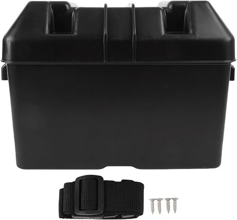 Haofy Marine Battery Box Heavy Duty ABS Construction, Fits Batteries 325x195x185mm Shockproof Weatherproof Enclosure for RV Boat Trailer Batteries in Saudi Arabia