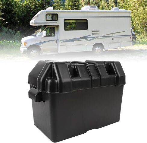 Haofy Marine Battery Box Heavy Duty ABS Construction, Fits Batteries 325x195x185mm Shockproof Weatherproof Enclosure for RV Boat Trailer Batteries in Saudi Arabia