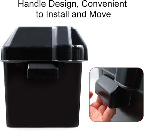 Haofy Marine Battery Box Heavy Duty ABS Construction, Fits Batteries 325x195x185mm Shockproof Weatherproof Enclosure for RV Boat Trailer Batteries in Saudi Arabia