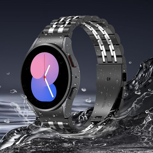 EZMVZKU Galaxy Watch 7/6/5/4/FE 40mm 44mm Stainless Steel Metal Band, No Gap Strap for SAMSUNG Galaxy Watch 6 4 Classic 42mm 43mm 46mm 47mm/5 pro 45mm,20mm Watchband for Men Women in Saudi Arabia
