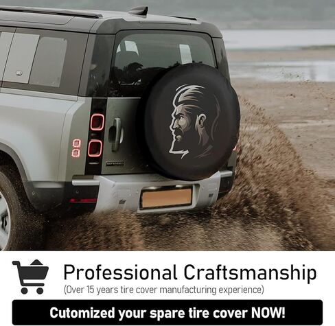 Generic Custom Spare Tire Cover - Personalized Spare Tire Cover with Backup Camera Hole - Customize Wheel Cover with Photo or Text - Universal Size Fit for Jeep Trailer Camper RV Wheel Covers in Saudi Arabia