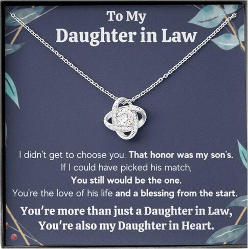 OC9 Gifts Daughter In Law Gift Necklace from Mother In Law | Honor Pendant with Message Card & Box | Bonus Daughters Jewelry for Birthday, Wedding, & Special Occasion in Kuwait
