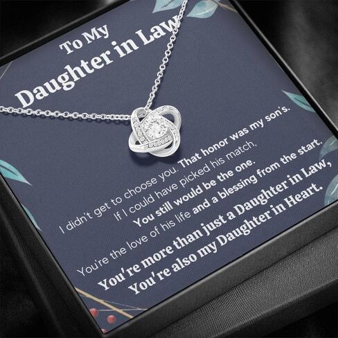 OC9 Gifts Daughter In Law Gift Necklace from Mother In Law | Honor Pendant with Message Card & Box | Bonus Daughters Jewelry for Birthday, Wedding, & Special Occasion in Kuwait