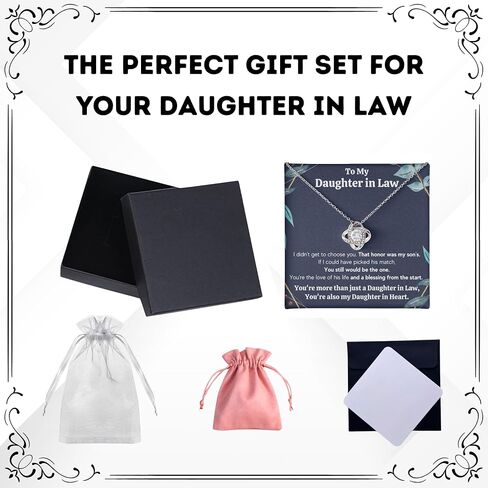 OC9 Gifts Daughter In Law Gift Necklace from Mother In Law | Honor Pendant with Message Card & Box | Bonus Daughters Jewelry for Birthday, Wedding, & Special Occasion in Kuwait