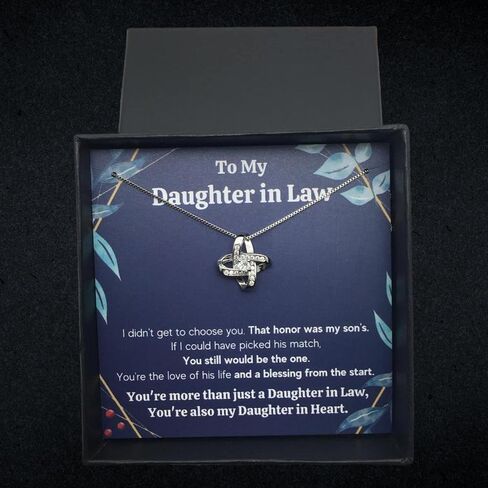 OC9 Gifts Daughter In Law Gift Necklace from Mother In Law | Honor Pendant with Message Card & Box | Bonus Daughters Jewelry for Birthday, Wedding, & Special Occasion in Kuwait