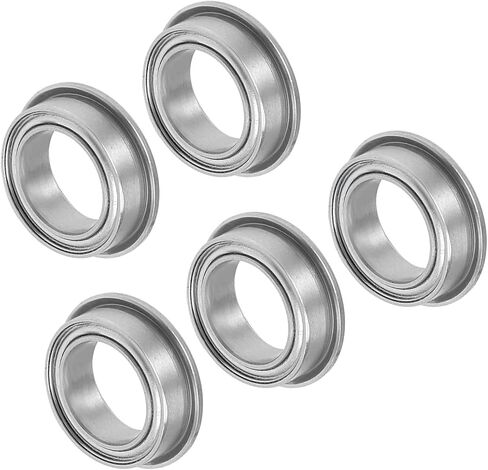 Flange Ball Bearing, MF105ZZ Model 5mm ID 10mm OD 4mm Thick, Chrome Steel Double Shield Bearings - (Applications: for Motor Skateboards Roller Wheels), 5 - Pieces in Saudi Arabia