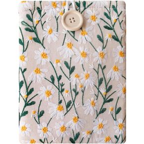 غلاف Daisy Kindle Paperwhite المطرز مقاس 6 × 8 - غلاف القارئ الإلكتروني المبطن وغطاء حقيبة Kindle لحماية إضافية (أبيض وأسود) in Kuwait