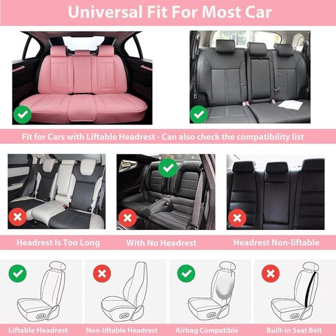 Car Seat Covers, Nappa Leather Car Seat Covers, Waterproof Automotive Seat Covers with Airbag Compatible, Universal Car Seat Protector Fit for Most SUV Sedans Trucks (Light Beige, Full) in Saudi Arabia