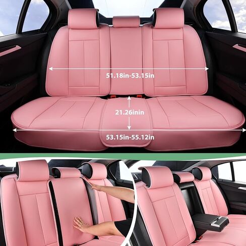 Car Seat Covers, Nappa Leather Car Seat Covers, Waterproof Automotive Seat Covers with Airbag Compatible, Universal Car Seat Protector Fit for Most SUV Sedans Trucks (Light Beige, Full) in Saudi Arabia