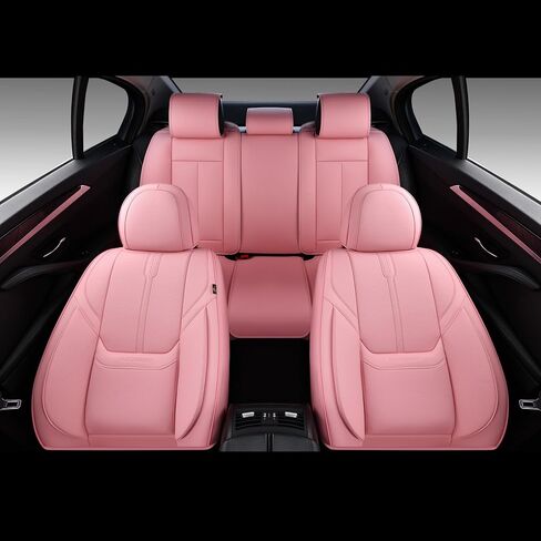 Car Seat Covers, Nappa Leather Car Seat Covers, Waterproof Automotive Seat Covers with Airbag Compatible, Universal Car Seat Protector Fit for Most SUV Sedans Trucks (Light Beige, Full) in Saudi Arabia