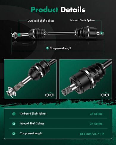 SCITOO Rear CV Axle Shaft Assembly Fit 2008-2011 for Kawasaki Teryx 750 Right in Saudi Arabia
