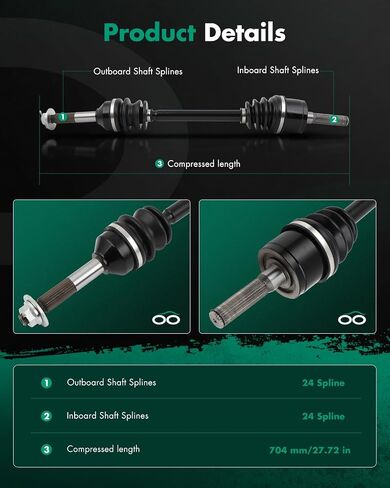 SCITOO Rear CV Axle Shaft Assembly Fit 2008-2011 for Kawasaki Teryx 750 Right in Saudi Arabia